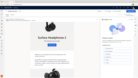 Usar copilot con Dynamics 365